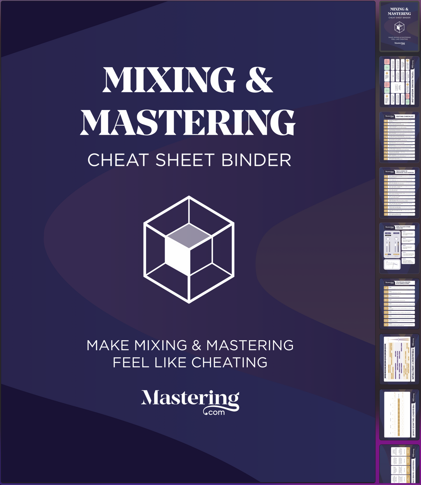 Mixing & Mastering Cheat Sheet Binder